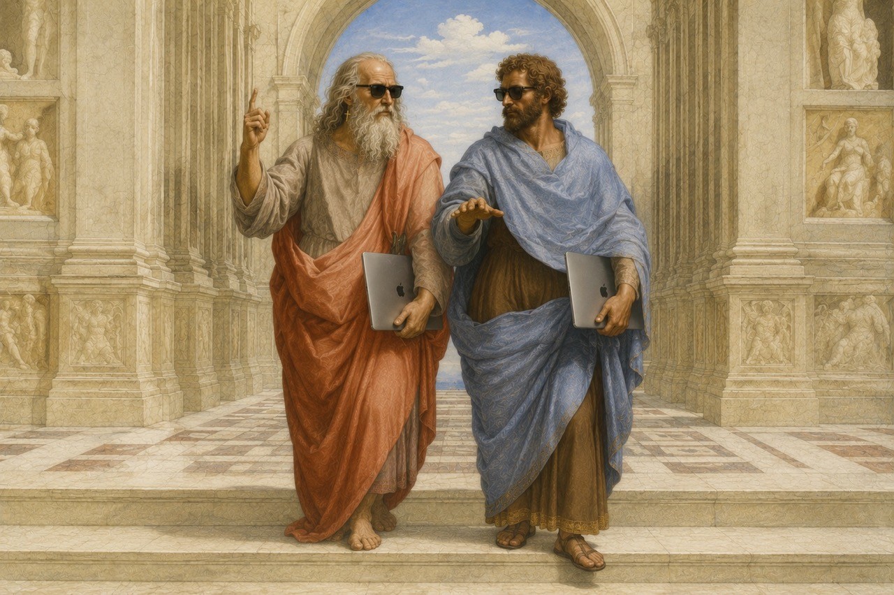 Plato en Aristoteles bespreken wat een app moet kosten