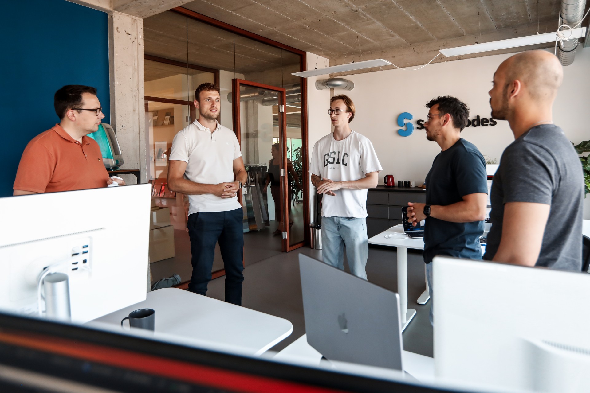 Werkoverleg bij een software agency
